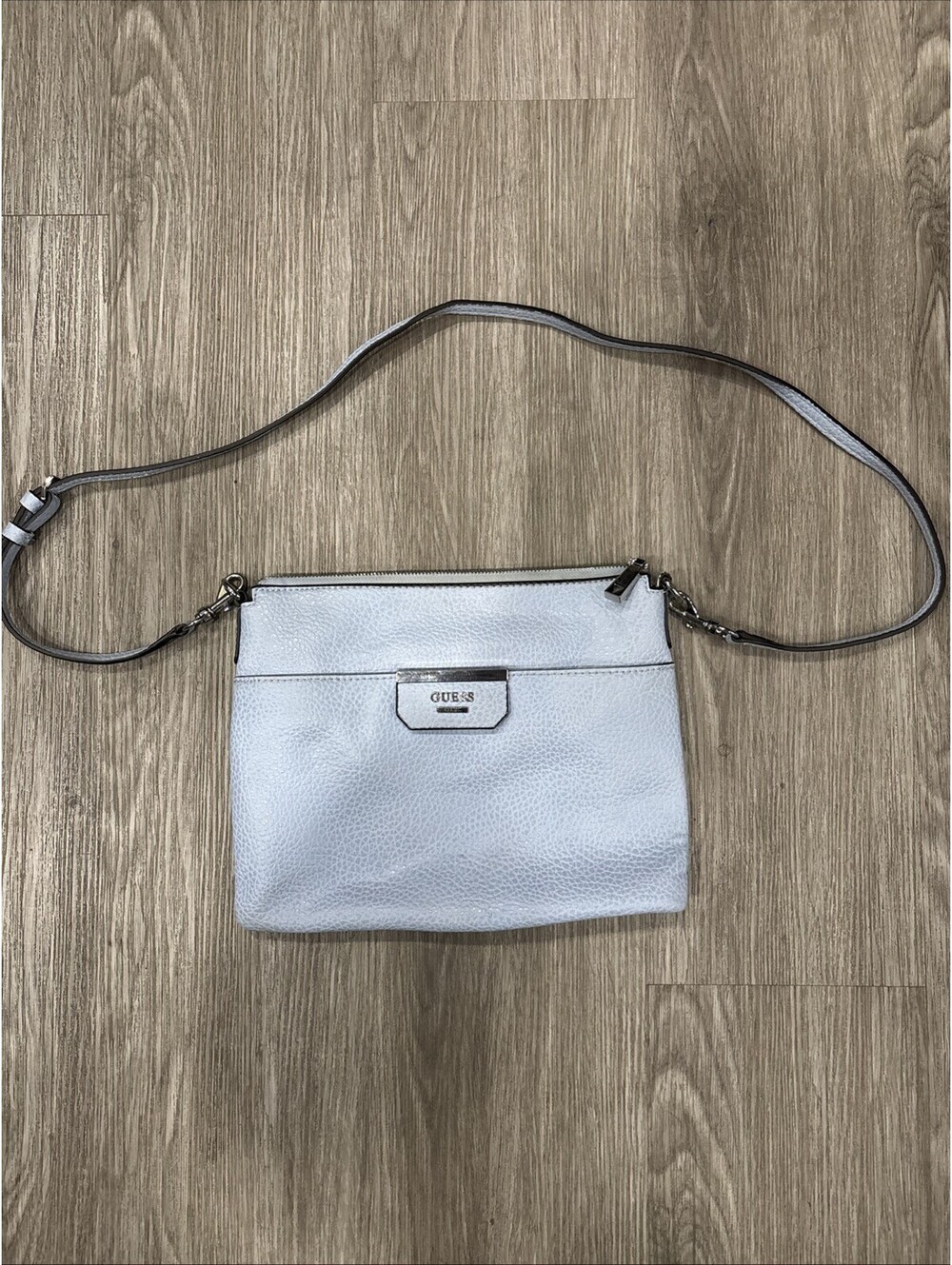 Woman’s Baby Blue Guess Est 1981 Cross Body Purse